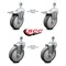 Service Caster 5 Inch Thermoplastic Rubber Swivel 1/2 Inch Stem Caster Total Lock Brake SCC, 2PK SCC-TSTTL20S514-TPRB-121315-2-S-2 - alternate 1